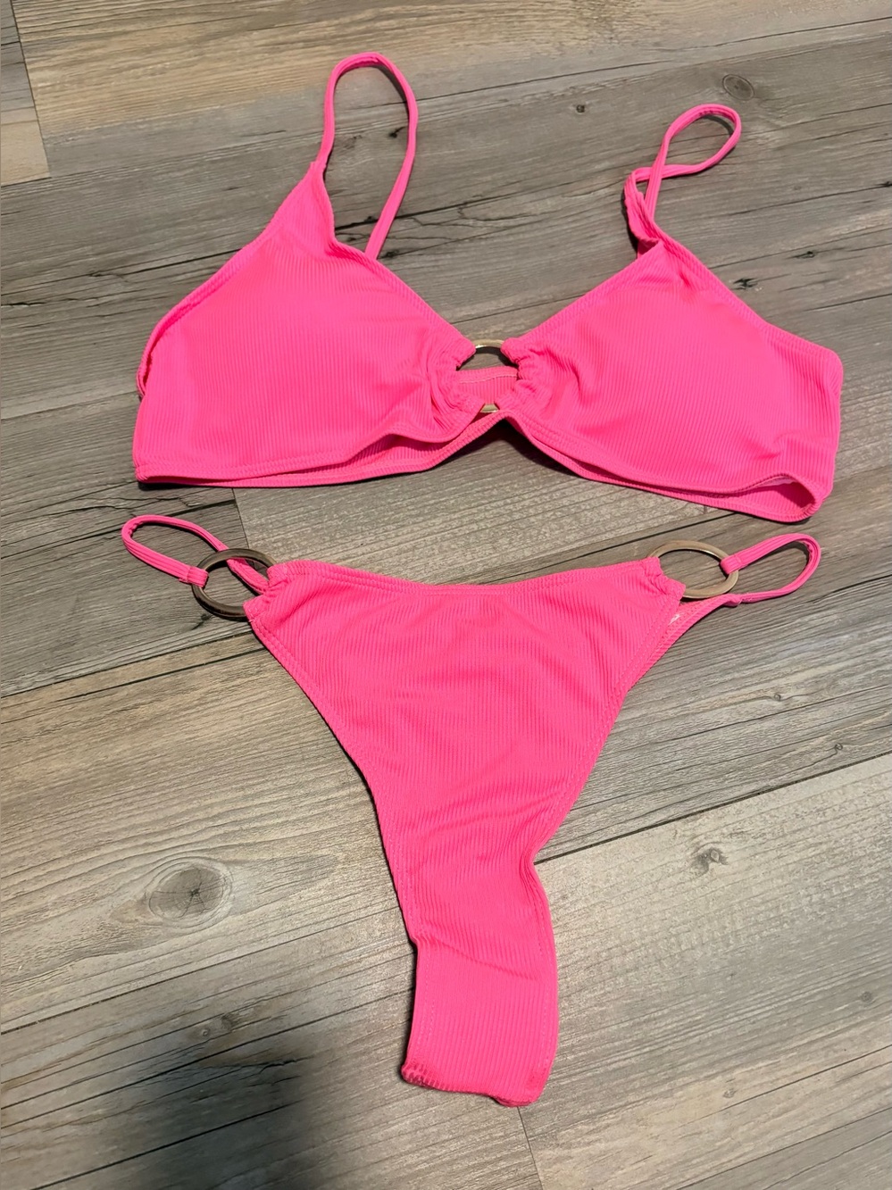 Two piece bathing suit 2X pink new in bag